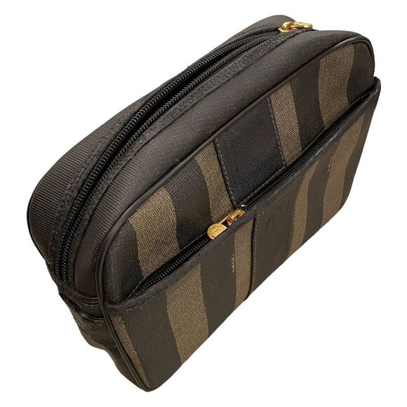 Vintage FENDI PQUIN STRIPED Clutch/Cosmetics Case - Picture 9 of 16
